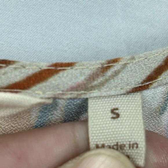 Soft Surroundings Small Cyra Dress Painted Stripe Asymmetrical Hem - Picture 9 of 10